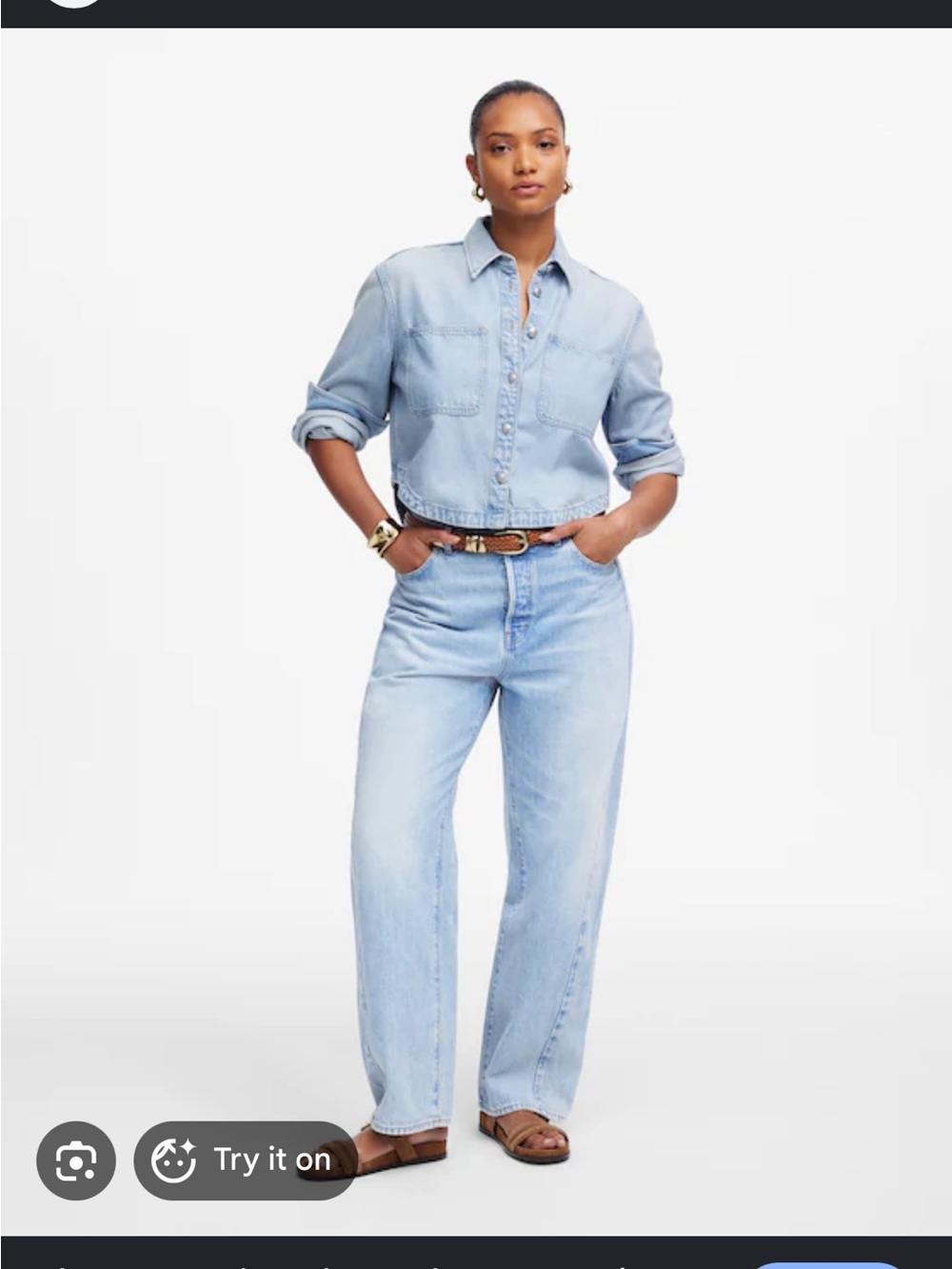 Madewell curvy pieced barrel light wash jeans size 27